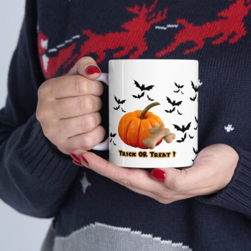 Halloween Trick or Treat Mug for Dog Lovers Ceramic 11oz - Image 11