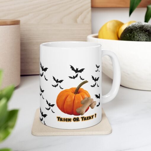 Halloween Trick or Treat Mug for Dog Lovers Ceramic 11oz - Image 7