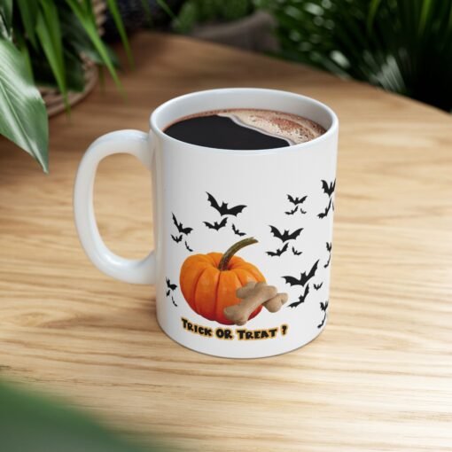 Halloween Trick or Treat Mug for Dog Lovers Ceramic 11oz - Image 8