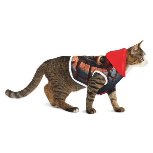 Dog Halloween Costume Hoodie Halloween Cat Costume Hoodie Skeleton Red Hood - Image 6